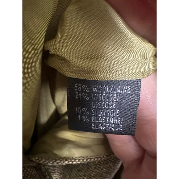 Lafayette 148 women’s trousers wide leg woven wool green academia heritage - Picture 5 of 11